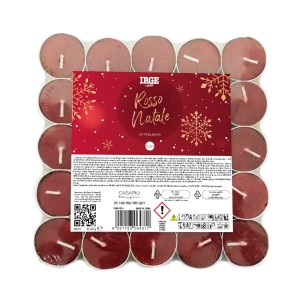 ANA CANDELA 25 TEALIGHTS ROSSO NATALE