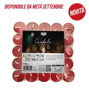 ALA CANDELA 25 TEALIGHT ROSSE