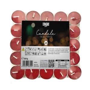 ALA CANDELA 25 TEALIGHT ROSSE