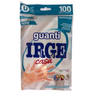 ADF GUANTI MONOUSO IRGE 100PZ HDPE TU