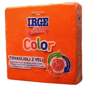 CDC TOVAGLIOLO 2V 33X33 ARANCIONE 30PZ