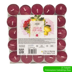 EDZ CANDELA 25 TEALIGHTS CEDRO PEPE RO