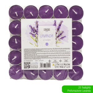 FBF CANDELA 25 TEALIGHTS LAVANDA