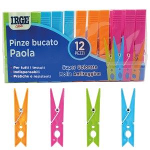 APF PINZE BUCATO IRGE PAOLA 12PZ  MULTICOLOR
