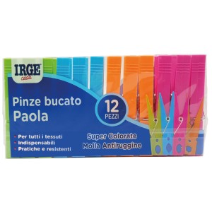APF PINZE BUCATO IRGE PAOLA 12PZ  MULTICOLOR