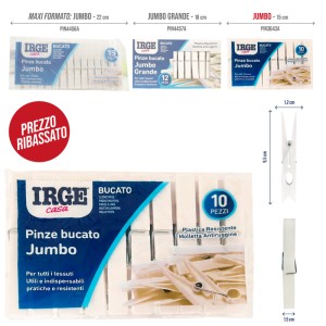 APB PINZE BUCATO IRGE JUMBO 10PZ