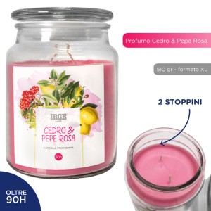 EDE CANDELA CEDRO E PEPE ROSA 510G