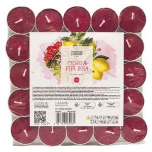 EDZ CANDELA 25 TEALIGHTS CEDRO PEPE RO