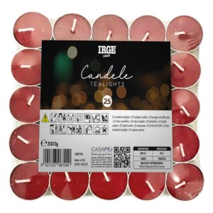 ALA CANDELA 25 TEALIGHT ROSSE