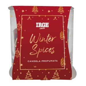 ARA CANDELA PROF BICCHIERIN 70GR NATALE WINTER SPICES+GINGER BREAD