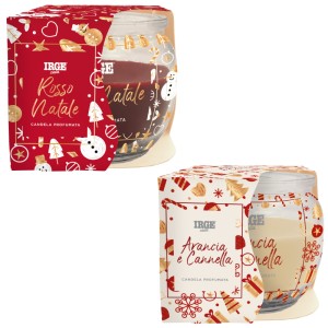 BOA CANDELA PROF ROTONDA 70GR NATALE ARANCIA E CANNELLA + ROSSO NAT