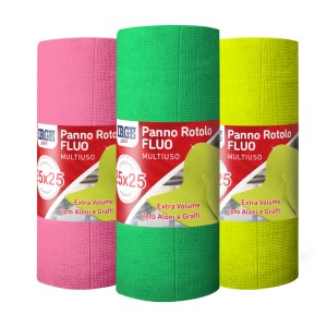 ABM PANNO ROTOLO FLUO 25X25cm 15PZ