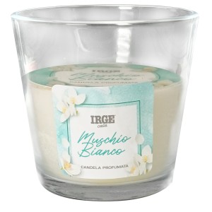 AAO CANDELA MUSCHIO BIANCO VASO