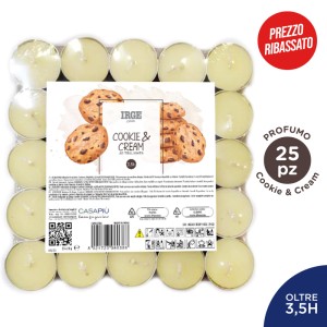 FBN CANDELA 25 TEALIGHTS COOKIE & CREAM