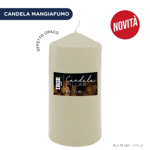 AKD CANDELA PILLAR AVORIO 6X13CM