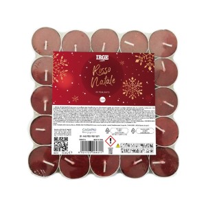 AE CANDELA 25 TEALIGHTS ROSSO NATALE
