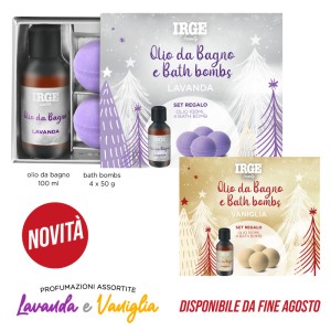 AHA SET OLIO 100ML + BATH BOMB 4X50GR LAVANDA + VANIGLIA