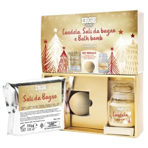 AIA SET BATHBOMB+SALI+CANDELA 50X200X70 LAVANDA + VANIGLIA