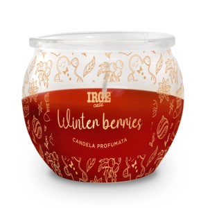 BQA CANDELA PROF ROTONDA 70GR NATALE VANILLA + WINTER BERRIES