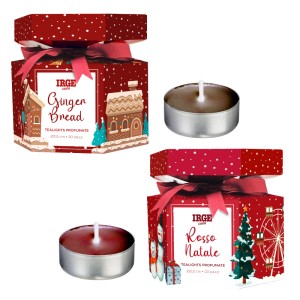 AEA SET CARAMELLA 20PZ TEALIGHTS 10GR ROSSO NATALE - GINGER BREAD