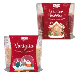 BTA CANDELA PROF BICCHIERIN 70GR NATALE VANIGLIA + WINTER BERRIES