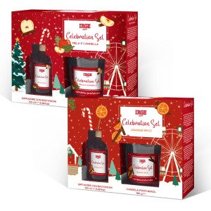 AAA SET CANDELA 100GR+DIFF NATALE 100ML MELA E CANNELLA + ORANGE SPICE