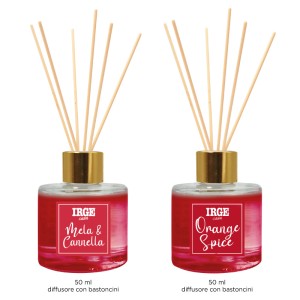 ABA SET CARAMELLA 2CANDELE 35GR+DIF 50ML MELA E CANNELLA + ORANGE SPICE