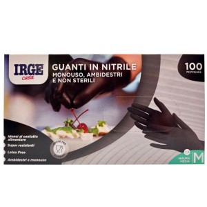 ABM GUANTI MONOUSO 100PZ NITRILE NERO M-