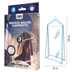 DIC SACCO SALVA CAPPOTTI 65X140 3PZ BOX