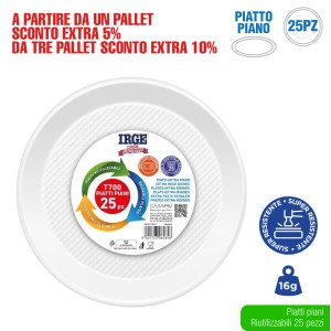 ADC PIATTI RIUTILIZZ. PIANI 25PZ D22