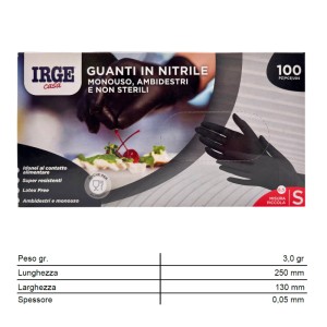ABL GUANTI MONOUSO 100PZ NITRILE NERO S-