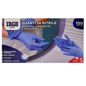 ABC GUANTI MONOUSO 100PZ NITRILE BLU S-