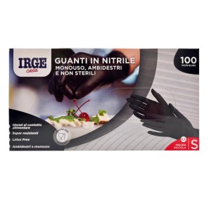 ABL GUANTI MONOUSO 100PZ NITRILE NERO S-