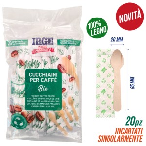 ABJ CUCCHIAINI CAFFE' LEGNO 20PZ 9.5CM