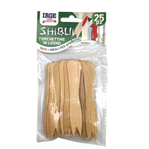 CGF FORCHETTINE APERITIVO LEGNO 25PZ 9,5