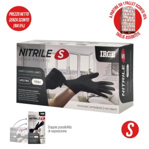 ABL GUANTI MONOUSO 100PZ NITRILE NERO S-