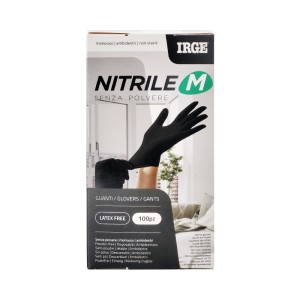 ABM GUANTI MONOUSO 100PZ NITRILE NERO M-