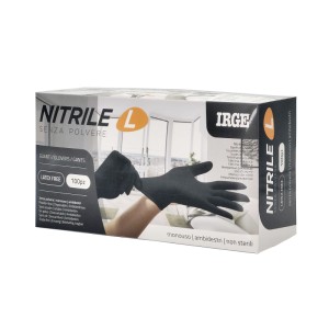 ABN GUANTI MONOUSO 100PZ NITRILE NERO L-