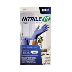 ABE GUANTI MONOUSO 100PZ NITRILE BLU M-