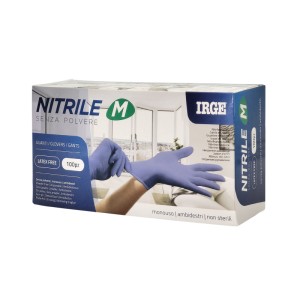 ABE GUANTI MONOUSO 100PZ NITRILE BLU M-