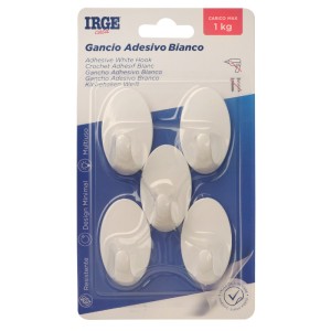 AAI GANCI ADESIVI PLASTICA 5PZ OVALI