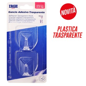 AAA GANCI ADESIVI TRASPARENTI 2PZ