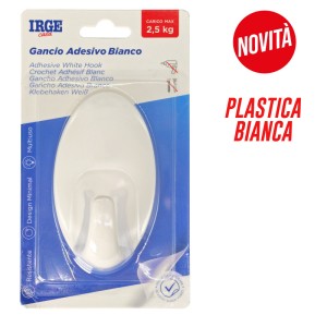 AAG GANCI ADESIVI PLASTICA 1PZ OVALE