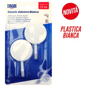 AAL GANCI ADESIVI PLASTICA 2PZ ROTONDI