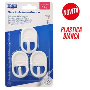 AAO GANCI ADESIVI PLASTICA 3PZ CLASSICO