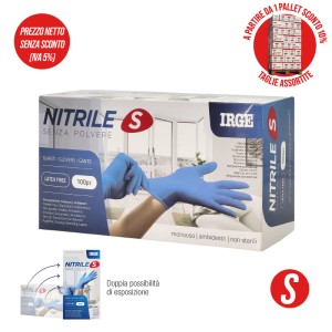 ABD GUANTI MONOUSO 100PZ NITRILE BLU S-