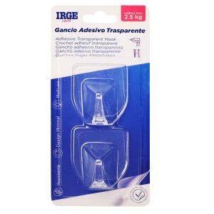 AAA GANCI ADESIVI TRASPARENTI 2PZ