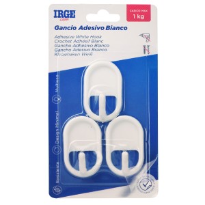 AAO GANCI ADESIVI PLASTICA 3PZ CLASSICO