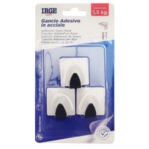 AAU GANCI ADESIVI ACCIAIO 3PZ QUADRATO